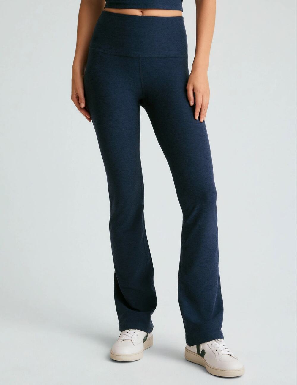 Beyond Yoga Spacedye Navy Bootcut Yoga Leggings Pants Flare High Waist Sz Large